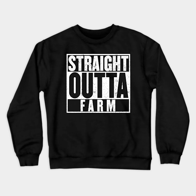 Straight Outta Farm Battle ground Crewneck Sweatshirt by mangobanana